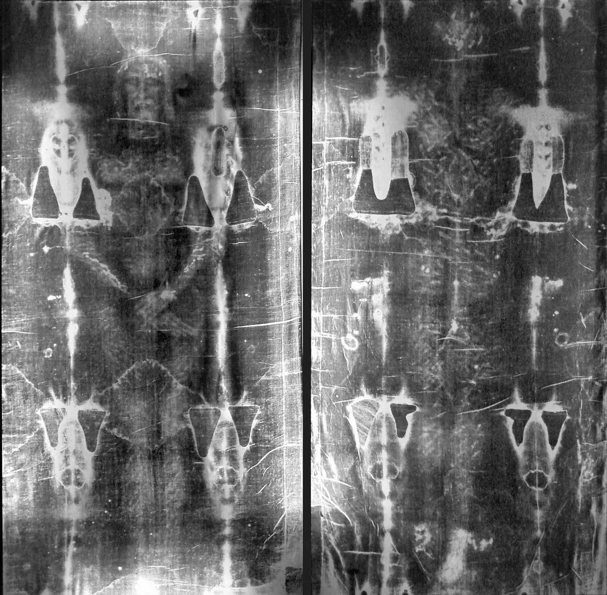 A negative image of the shroud of turin.