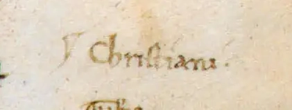 Close up of the correction in the margin.
